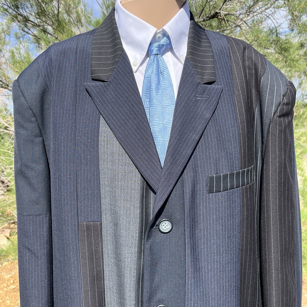 Patchwork color block Men 49 Three Button Marc Echo formal business style blazer